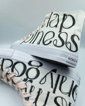 Happiness is my Goal Hand Painted Shoes