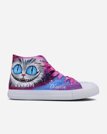 Purple We're All Mad Here Hand Painted Shoes