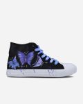 Purple Butterflies Hand Painted Shoes