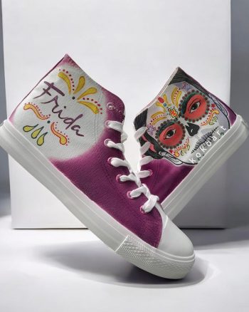 Frida Kahlo Dia de los Muertos Hand Painted Shoes