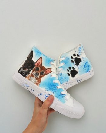 Pet Portraits Hand Painted Shoes