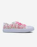 Pink Flowers Hand Painted Shoes by