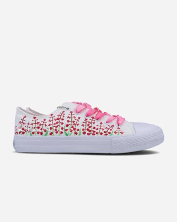 Pink Flowers Hand Painted Shoes by