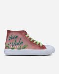 Frida Kahlo Viva la Vida Plants Hand Painted Shoes