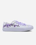 Purple Flowers Hand Painted Shoes