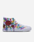Roses with Brush Strokes Hand Painted Shoes