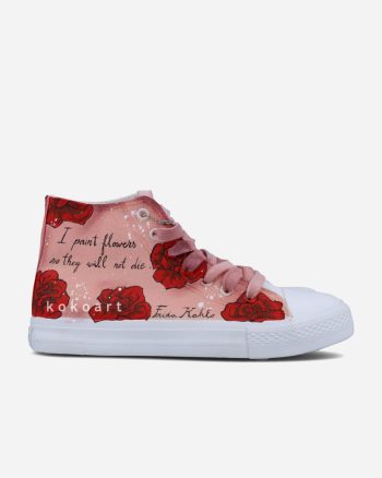 Frida Kahlo Portrait Hand Painted Shoes