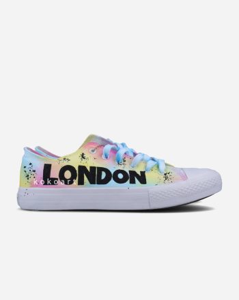 London Colourful Skyline Hand Painted Shoes