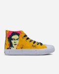 Frida Kahlo Pop Art Yellow Hand Painted Shoes