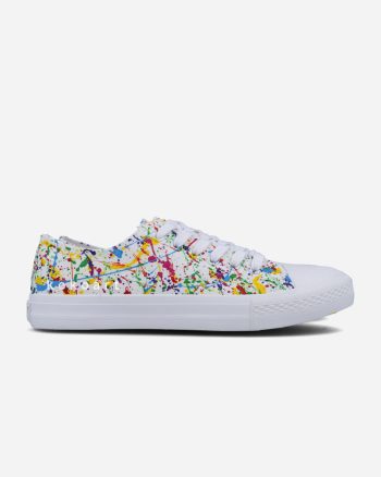Rainbow Paint Splatter Hand Painted Shoes