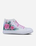 Pink Roses Hand Painted Shoes