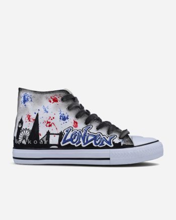 London Skyline Hand Painted Shoes