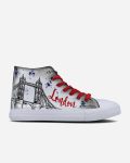 London Red and Blue Tower Bridge Hand Painted Shoes