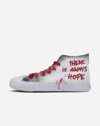 Girl with Balloon Hand Painted Shoes