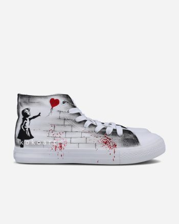 Girl with Balloon There is Always Hope Hand Painted Shoes