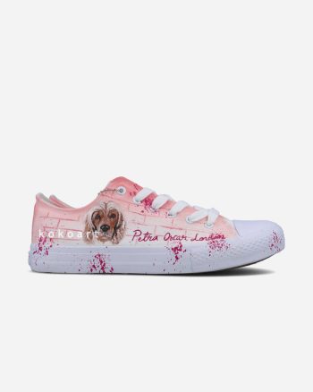 London Skyline and Customisable Pet Portrait Hand Painted Shoes