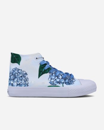 Blue Hydrageneas Hand Painted Shoes
