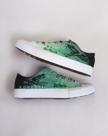 Slytherin Hand Painted Shoes