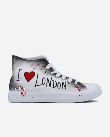 London Skyline Hand Painted Shoes