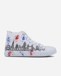 London Sketchy Skyline Hand Painted Shoes