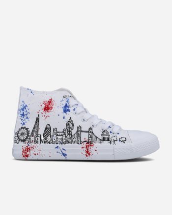 London Sketchy Skyline Hand Painted Shoes