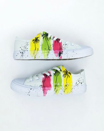 Palm Trees Hand Painted Shoes