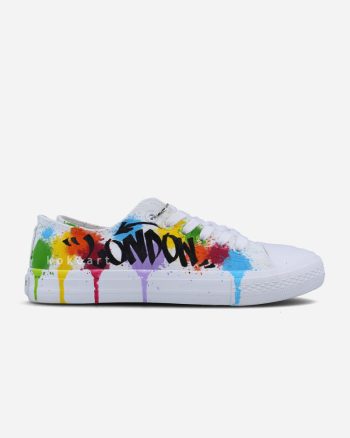 London Skyline Graffiti Hand Painted Shoes