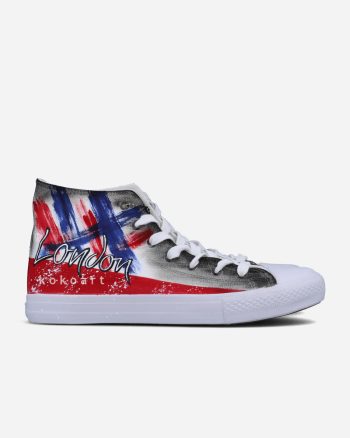 London Skyline Brush Strokes Hand Painted Shoes