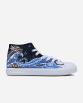 Dragon and Wave Hand Painted Shoes