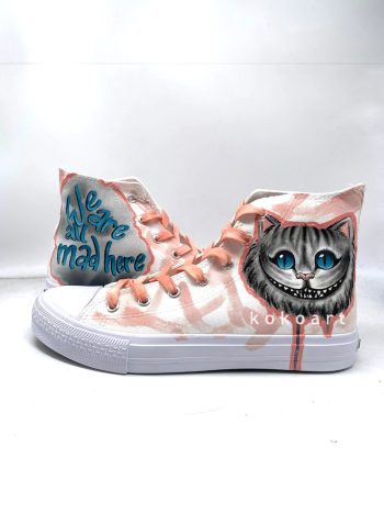 We're All Mad Here Hand Painted Shoes