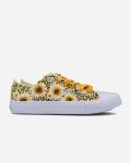 Leopard Print and Sunflowers Hand Painted Shoes