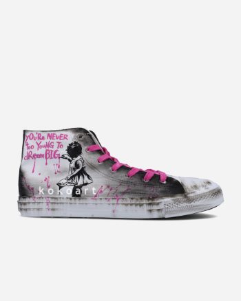 Pink Graffiti Hand Painted Shoes