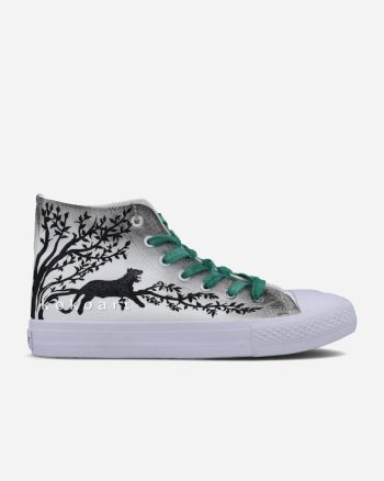 Leopard Illustration with Quote Hand Painted Shoes