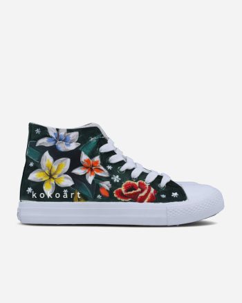 Frida Kahlo Flowers Hand Painted Shoes